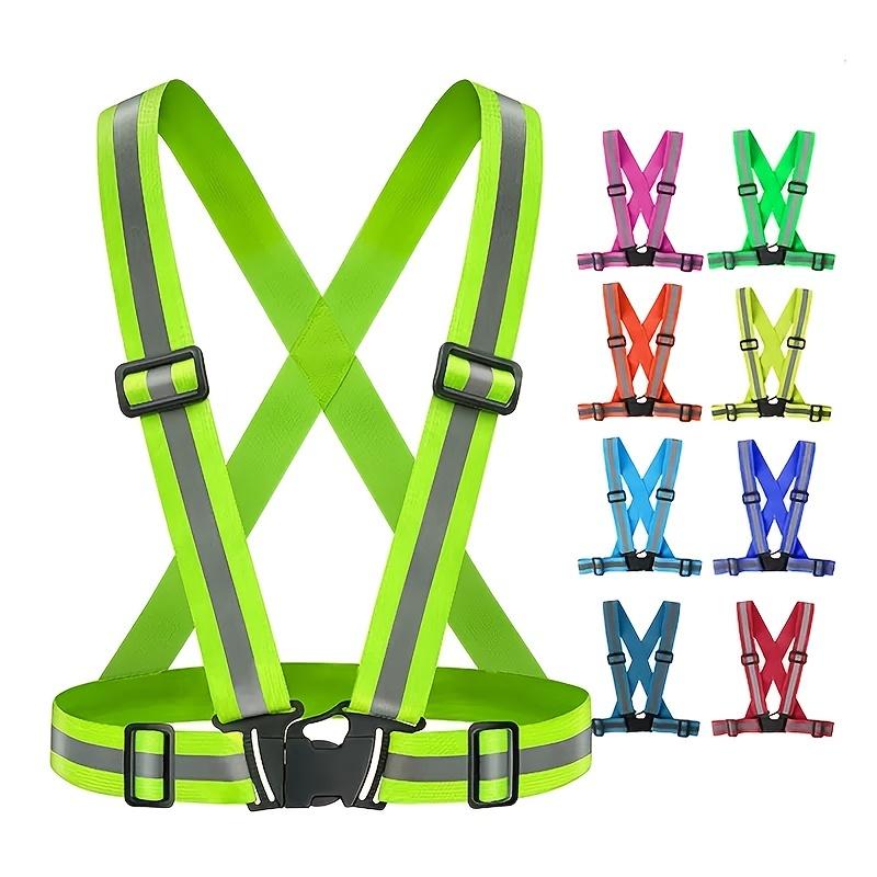 Running Visibility Gear - เสื้อกั๊กสะท้อนแสงเพื่อความปลอดภัย, เสื้อกั๊กปรับได้ที่มองเห็นได้ชัดเจน เหมาะสำหรับการขี่ในเวลากลางคืน, การวิ่ง และอุปกรณ์เพื่อความปลอดภัยสำหรับกิจกรรมกลางแจ้ง เช่น