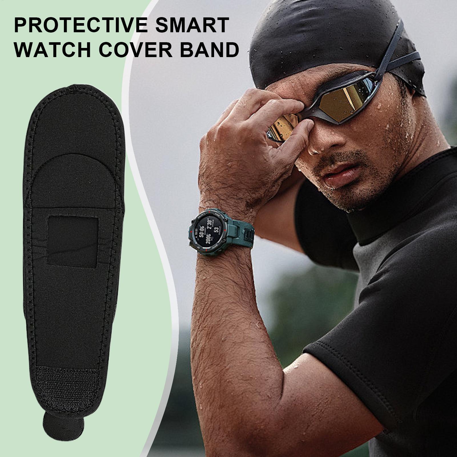 Running Watch - สายรัดป้องกันนาฬิกาอัจฉริยะ สายรัดป้องกันนาฬิกา โครงสร้างเบาะในตัว สายรัดแขนกันน้ำสำหรับวิ่งเล่นกีฬา