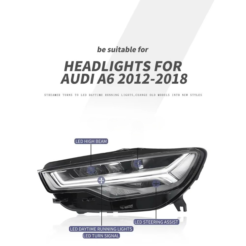 Running Headlamp - ไฟหน้า LED รุ่นอัพเกรดสำหรับ Audi A6 C7