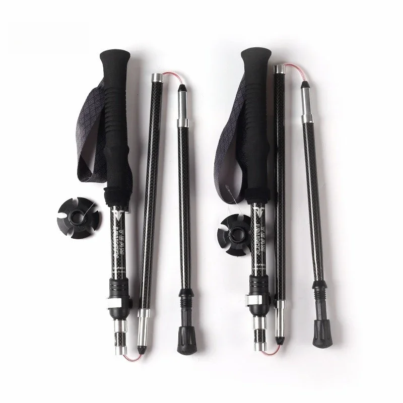 ไม้เท้าเดินป่าแบบพับได้ 5 ท่อน - Trekking Pole Carbon บทวิจารณ์และราคา